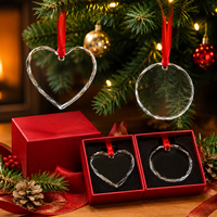 Adorno Navideño de Cristal Personalizado con Foto y Logotipo, Grabado Láser 3D, Decoración Colgante Ecológica, Regalos Familiares para las Fiestas