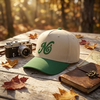 Gorra de Béisbol Unisex de Lujo de 5 Paneles con Bordado de Letras Vintage y Estampado de Goma en Relieve, Estilo Formal Americano