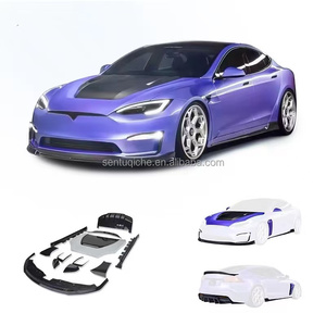 ชุดแต่งคาร์บอนไฟเบอร์แห้งสำหรับรถยนต์เทสล่า รุ่น S ประกอบด้วยลิ้นกันชนหน้า VORS, ดิฟฟิวเซอร์, สปอยเลอร์, สเกิร์ตข้าง, ฝากระโปรง, กันชนหน้ารุ่น S - Product Image 1