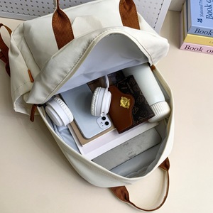 Mochila escolar coreana de gran capacidad, estilo casual, con múltiples bolsillos, para viajes, para estudiantes de secundaria y preparatoria. - Product Image 4