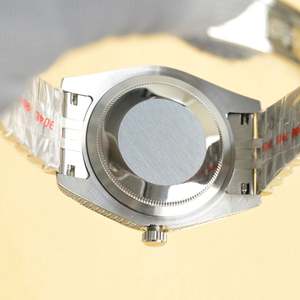 Montre de luxe pour homme entièrement sertie de diamants, en acier inoxydable bicolore, style bling-bling - Product Image 5