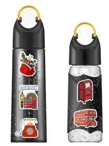 50 Pegatinas Divertidas de Autobús de Londres, Color Rojo, para Niñas Estudiantes, Regalos al por Mayor, Juguetes, Pegatinas Decorativas DIY - Product Image 5