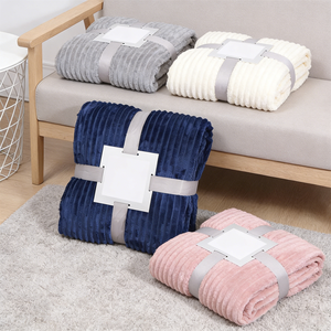 Mantas Suaves y Ligeras a Rayas, Mantas de Franela para Sofá y Cama - Product Image 1