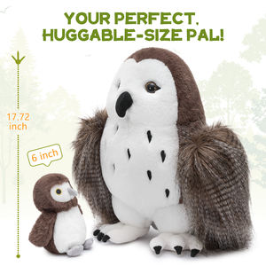 Juguete de Peluche de Búho Marrón 4 en 1, Éxito de Ventas en <span class=keywords><strong>Tiktok</strong></span>, para Niños, Fiestas de Cumpleaños, Decoración de Guardería, Compañero de Picnic, para Dormir y Abrazar - Product Image 4