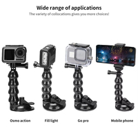 Support de fixation à ventouse HONGDA pour GoPro Hero 10 9 8 7 6 5 4 Insta360 Xiaomi Yi 4K, support de voiture flexible réglable pour DJI AKASO EKEN