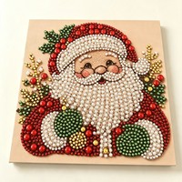 Décorations de Noël, fournitures de décoration de Noël, kit de peinture diamant, art perle Père Noël et fantôme, décoration DIY pour la maison