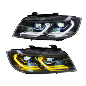 Faro LED para <span class=keywords><strong>BMW</strong></span> Serie 3 E90 <span class=keywords><strong>320i</strong></span> 325i 2005-2012, Luces Delanteras, Faro de Doble Color, Luces de Circulación Diurna Amarillas y Blancas, Conexión Plug and Play - Product Image 5
