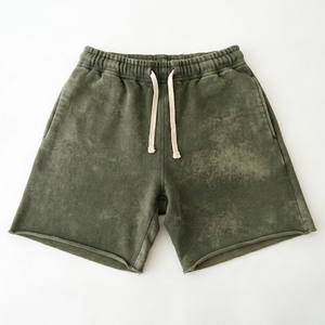 Pantalones Cortos Deportivos Vintage para Hombre, de Algodón Elástico con Cordón, Transpirables, Antiarrugas, Ligeros, Casuales, de Verano - Product Image 1