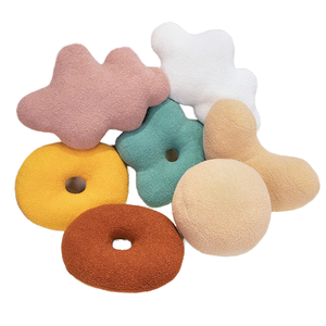 Cojín de Peluche en Forma de Donut con <span class=keywords><strong>Relleno</strong></span> de Algodón PP, Decoración Unisex para el Hogar, Cojín para Sofá, Venta al por Mayor - Product Image 1