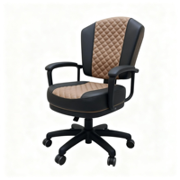 Chaise de bar commerciale moderne en cuir avec roulettes, durable, réglable, accoudoirs métalliques, base à 4 pieds, pour salle de sport, hôpital, salon, hôtel