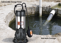 Pompe à eaux usées submersible en acier inoxydable avec système de découpe, 4 pouces, 3 CV, câble de 7 m, pour systèmes d'évacuation des eaux usées municipales et hôtels