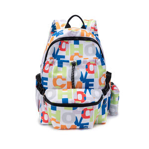 Mochila con estampado para <span class=keywords><strong>mujer</strong></span>, morral para ordenador portátil, resistente al agua, con <span class=keywords><strong>mango</strong></span> suave, para viajes al aire libre - Product Image 2