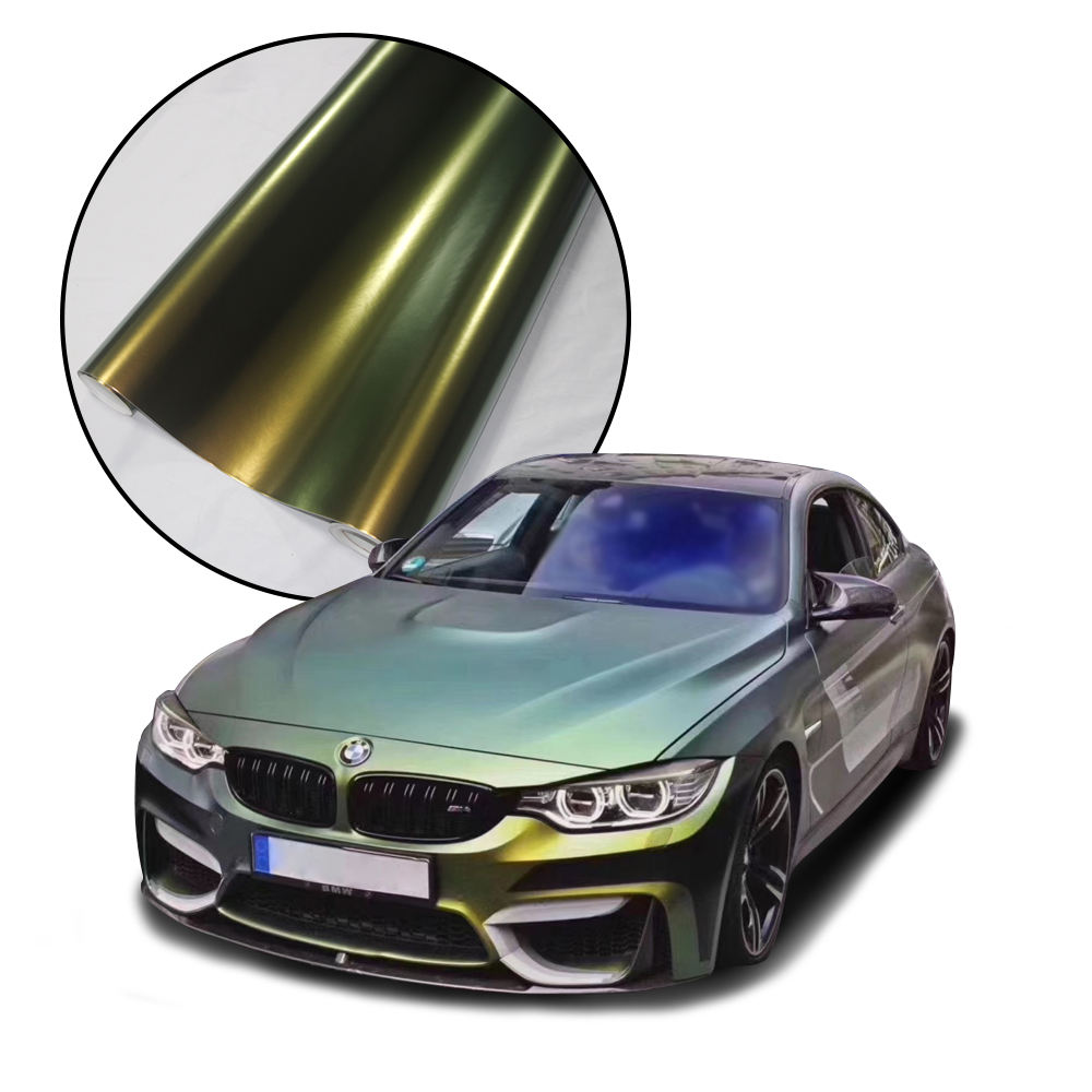 Chameleon matte gold green