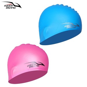 Keep Diving Bonnet de bain en silicone SC-312, couleurs mélangées, unisexe, imperméable, protection des cheveux longs - Product Image 4