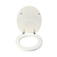 Siège de toilette rond moderne en bois moulé pour enfants, ouverture frontale, garantie 3 ans, normes européennes pour salle de bain