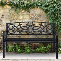 Banc de jardin en fonte antique, banc de jardin papillon