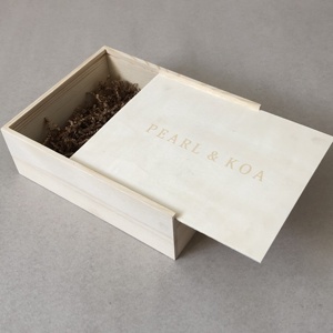 Natural pine wood drawer gift boxes wooden wine boxes