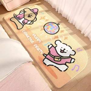 <span class=keywords><strong>Tapis</strong></span> de Chevet Moelleux Alien de Dessin Animé Haut de Gamme en Polyester <span class=keywords><strong>Imitation</strong></span> Cachemire pour Chambre de Fille, Résistant au Froid et à la Saleté, Baie - Product Image 2