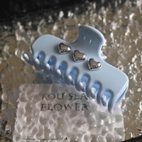 Pince à cheveux élégante et charmante en forme de cœur, écologique et durable, pour l'arrière de la tête
