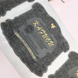 Hot Bán Phụ Kiện Rượu Vang Da Nhãn Cổ Điển Hình Chữ Nhật Kích Thước Da Nhãn Tùy Chỉnh Dập Nổi Nhãn Hiệu - Product Image 2