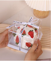 Nouveau Style 4 pouces 6 pouces Gâteau Dessert Boîte d'emballage Boîte à gâteau transparente