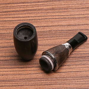 Pipe à <span class=keywords><strong>tabac</strong></span> en bois Futeng, portable, solide, faite à la main, finition cirée 9 mm, coupe-vent, accessoires pour pipe à fumer à une bouffée - Product Image 3