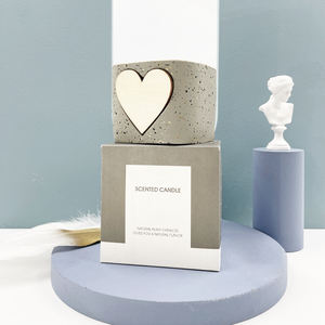 Florescence chaud coeur tasse maison élégante faite à la main cire de soja décoration de la maison parfum personnalisé bougie parfumée naturelle - Product Image 1