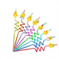 Nouvelles décorations autocollantes en forme de petit canard jaune, en PVC souple et caoutchouc, pour fêtes à thème, accessoires transfrontaliers très demandés