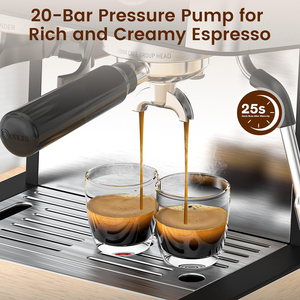 <span class=keywords><strong>Cafetera</strong></span> Espresso Eléctrica Semiautomática de <span class=keywords><strong>20</strong></span> <span class=keywords><strong>Bares</strong></span>, Grupo de 58 mm, <span class=keywords><strong>Cafetera</strong></span> Profesional para Uso Comercial y Doméstico - Product Image 6
