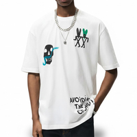 T-shirt Oversize da Uomo in Cotone Premium con Stampa Personalizzata e Logo, Manica Corta, Taglie Grandi, Alta Qualità, Vendita all'Ingrosso