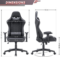 Échantillon gratuit Chaise de jeu Sedia Gaming en vente flash, chaise de jeu en cuir de course, chaise de bureau personnalisée, chaise de jeu ergonomique avec massage, chaise de jeu personnalisée