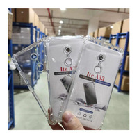 Coque de téléphone portable 4 coins anti-collision transparente pour iPhone, coque souple au toucher pour Itel A50c