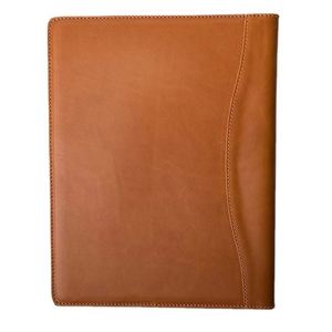 Customizable Logo Pattern A4 Brown Leather <b>Folder</b> with Zipper Closure PU Business Manager Meeting Document Organizer <b>File</b> <b>Folder</b> - Product Image 4