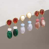 Boucles d'oreilles clous en résine de luxe léger Gaovo Original Premium, en acier inoxydable résistant au ternissement, pour usage quotidien, bijoux d'oreille tendance pour femme