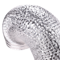 Conduit d'air rond flexible en aluminium pour systèmes CVC, 10 m, fabriqué en Chine