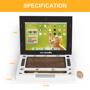 Jouet pour chat en forme d'ordinateur portable, planche à gratter, machine de jeu, forme d'ordinateur, créatif, tendance, résistant à l'usure, fournitures pour animaux de compagnie pour chats - Product Image 5