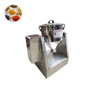High power silent Stainless steel dry powder Flour Coffee Spices Powder Mixing Machine Drum mixer chemical powder mixer