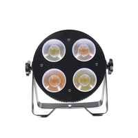 C0B0450-C Luces Móviles LED Planas COB PAR de 4*50W, Blanco Frío+Blanco Cálido, Color de Emisión RGBW, Cuerpo Cromado, Control DMX512, IP20, DJ