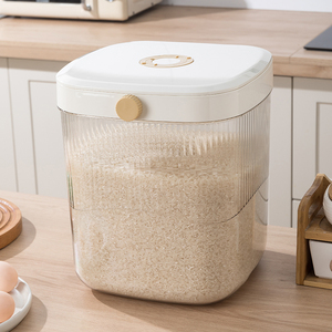 Hộp đựng Thùng đựng gạo trong suốt một nút có nắp đậy kín chống ẩm cho nhà bếp gia đình - Product Image 1