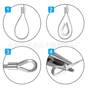 Stainless Steel Wire Rope Kit With Turnbuckles Hooks And Hardware For Outdoor Use - Product Image 5