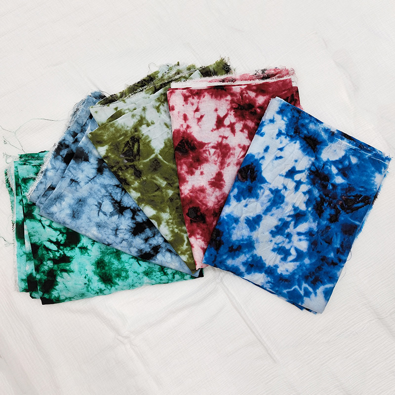 100% Rayon 100Gsm Tie Dye Geweven Rayon Gradiënt Stof Voor Kleding Mode Jurken