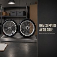 Kit de roues Surron Light Bee X LBX en chrome argenté avec jante Supermoto de 17 pouces, moyeu CNC et pneus CST Street, fabrication OEM