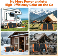 ALECTER FB252 Panneau Solaire Portable 60W Type N, Efficacité 25%, Chargeur Solaire Pliable ETFE, Sorties USB-C/QC3.0/DC, Étanche IP65