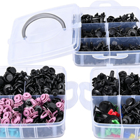 Nuevo kit de 725 piezas de clips de retención universales para coche, surtido de sujetadores automotrices de alta durabilidad, remaches de nailon para parachoques y guardabarros, y bridas para cables.