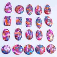Forma de mezcla de piedras preciosas sueltas pulidas cabujón turquesa de ostra espinosa Natural de alta calidad AAA + para uso en joyería