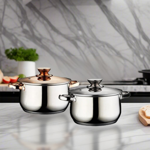 Venta directa de fábrica, calentamiento rápido, cacerola antiadherente para cocina, olla de acero inoxidable, cacerola para alimentos KM-S03 - Product Image 6