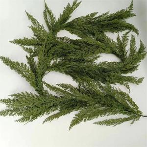 Ghirlanda di cedro e foglie di <span class=keywords><strong>cipresso</strong></span> da 9 piedi, personalizzabile in fabbrica, pianta artificiale in rattan di cedro - Product Image 5