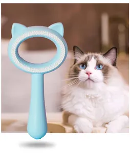 Double-sided Pet Hair Cleaner Short Hair Removal Brush Cat Grooming Brush Cat Comb for Kitten Rabbit Massage Removes Loose Fur