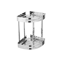 Étagère d'angle murale pour salle de bain en acier inoxydable, porte-accessoires de douche avec crochets, organisateur antirouille pour toilettes et cuisine