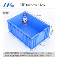 Caisse logistique empilable multi-usages, conteneur de stockage réutilisable, boîte de manutention en plastique HP pour pièces de quincaillerie et atelier